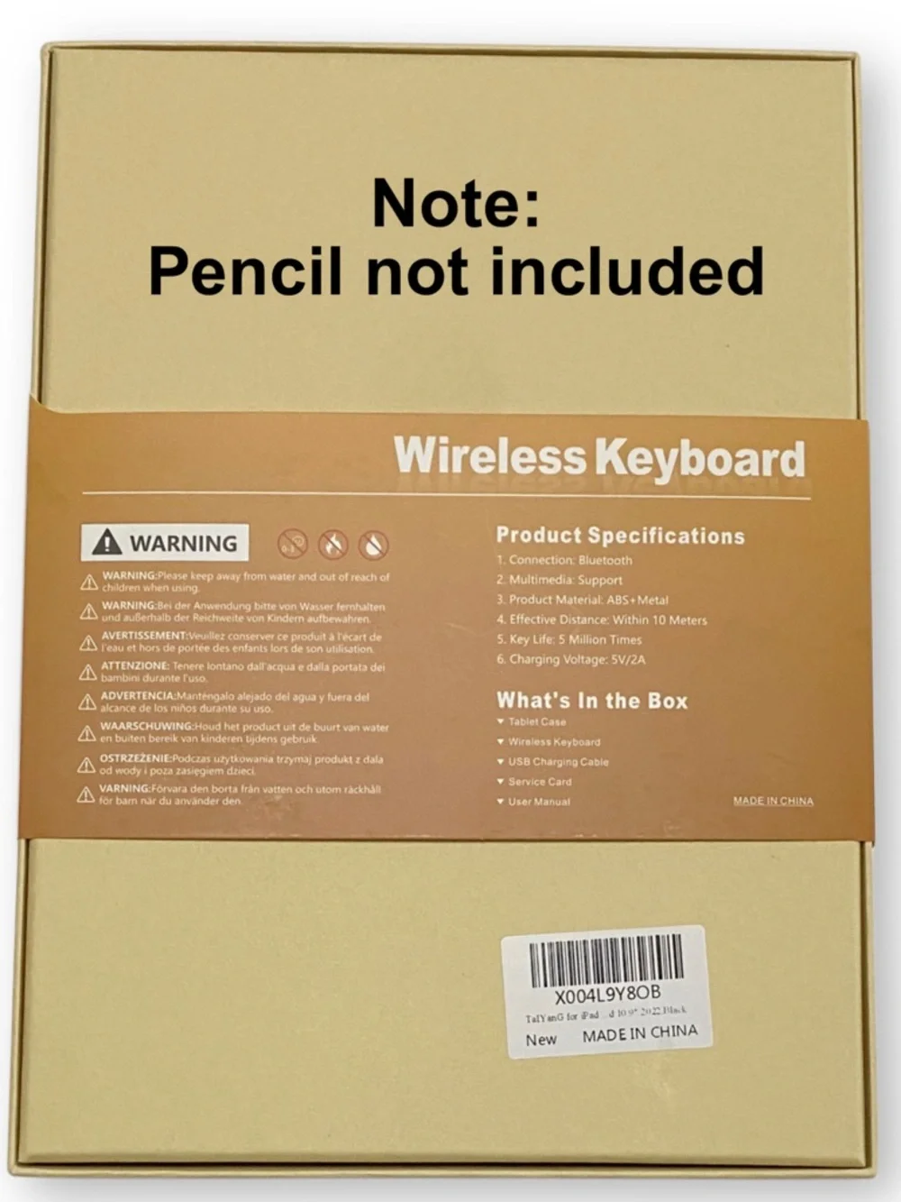 Wireless Bluetooth Keyboard Case for iPad 10th Gen 10.9
